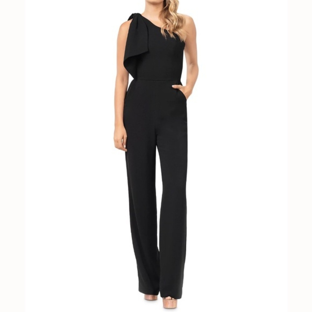 Dress The Population Tiffany One-Shoulder Jumpsuit